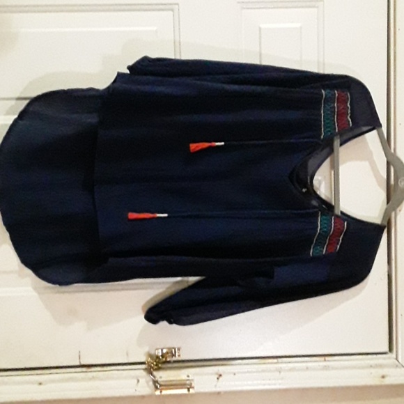 Women's MissMe hi-low 3/4 sleeve shirt - Picture 3 of 4